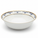 Shallow White Porcelain Serving Bowl with Gold Rim & Floral Design — 9 Inch - Al Kabayel Discount CentreShallow White Porcelain Serving Bowl with Gold Rim & Floral Design — 9 InchBowlsSHALLOWAl Kabayel Discount Centre