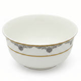 Shallow White Porcelain Soup Bowl with Golden Rim & Floral Design | 4.5 Inch | Premium Tableware - Al Kabayel Discount CentreShallow White Porcelain Soup Bowl with Golden Rim & Floral Design | 4.5 Inch | Premium TablewareBowlsSHALLOWAl Kabayel Discount Centre