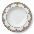 Shallow White Porcelain Soup Plate with Gold Arabesque Rim | 9 Inch | Fine Dining Serveware - Al Kabayel Discount CentreShallow White Porcelain Soup Plate with Gold Arabesque Rim | 9 Inch | Fine Dining ServewarePlatesSHALLOWAl Kabayel Discount Centre