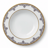 Shallow White Porcelain Soup Plate with Gold Arabesque Rim | 9 Inch | Fine Dining Serveware - Al Kabayel Discount CentreShallow White Porcelain Soup Plate with Gold Arabesque Rim | 9 Inch | Fine Dining ServewarePlatesSHALLOWAl Kabayel Discount Centre