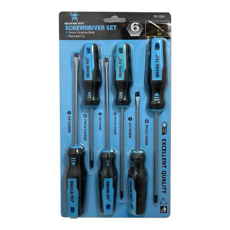 SHANG FEI 6pcs Screw Driver Set, Magnetized Tip - Al Kabayel Discount CentreSHANG FEI 6pcs Screw Driver Set, Magnetized TipHand ToolsSHANGAl Kabayel Discount Centre