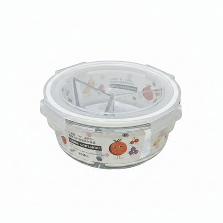 Sheng Jie Round Glass Lunch Box with Dividers – 850ml - Al Kabayel Discount CentreSheng Jie Round Glass Lunch Box with Dividers – 850mlLunch BoxSHENG JIEAl Kabayel Discount Centre