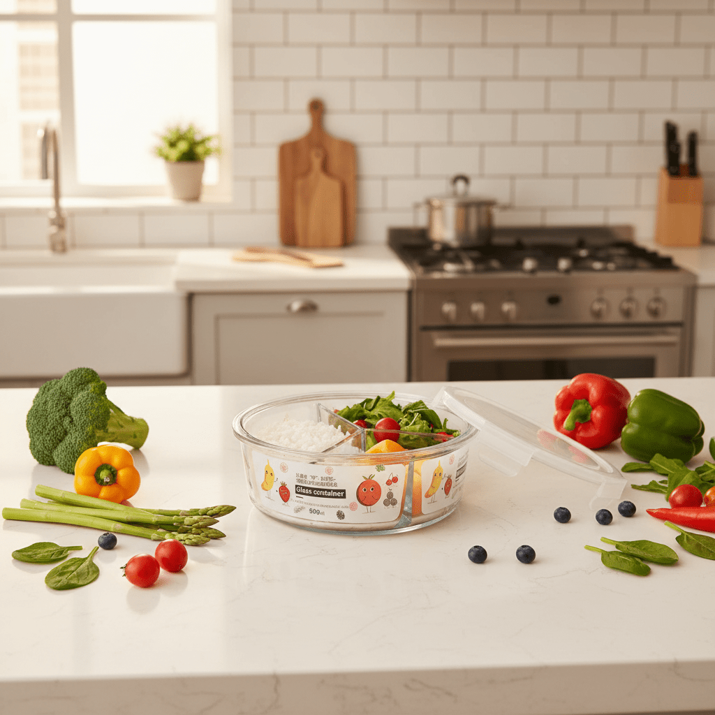 Sheng Jie Round Glass Lunch Box with Dividers – 850ml - Al Kabayel Discount CentreSheng Jie Round Glass Lunch Box with Dividers – 850mlLunch BoxSHENG JIEAl Kabayel Discount Centre