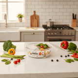 Sheng Jie Round Glass Lunch Box with Dividers – 850ml - Al Kabayel Discount CentreSheng Jie Round Glass Lunch Box with Dividers – 850mlLunch BoxSHENG JIEAl Kabayel Discount Centre