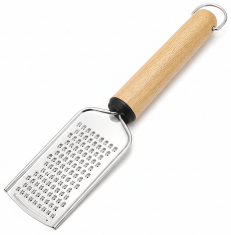 Shengya Heavy - Duty Stainless Steel Kitchen Grater with Ergonomic Wooden Handle – Multi - Use Handheld Grating Tool (25×6 cm) - Al Kabayel Discount CentreShengya Heavy - Duty Stainless Steel Kitchen Grater with Ergonomic Wooden Handle – Multi - Use Handheld Grating Tool (25×6 cm)Food GratersSHENGYAAl Kabayel Discount Centre