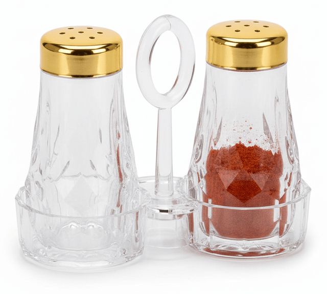 Shengya Luxury Acrylic Cruet Set with Gold Finish – Elegant Oil & Vinegar Dispensers for Dining Table - Al Kabayel Discount CentreShengya Luxury Acrylic Cruet Set with Gold Finish – Elegant Oil & Vinegar Dispensers for Dining TableKitchen Utensils & GadgetsSHENGYAAl Kabayel Discount Centre