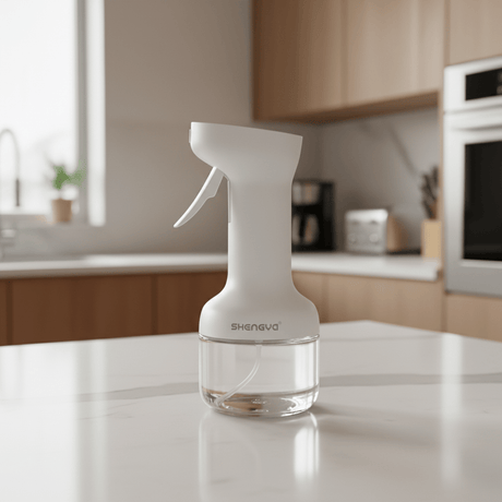 Shengya Multipurpose Glass Oil Spray Bottle with Durable Plastic Head – Fine Mist & Pour Control, 280ml / 170ml - Al Kabayel Discount CentreShengya Multipurpose Glass Oil Spray Bottle with Durable Plastic Head – Fine Mist & Pour Control, 280ml / 170mlKitchen Utensils & GadgetsSHENGYAAl Kabayel Discount Centre