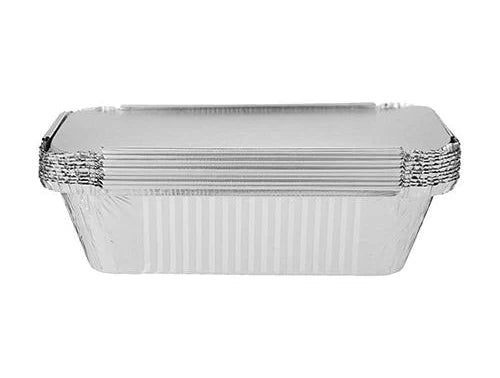 Sunny 10pcs Rectangular Aluminium Containers with Lid 680cc