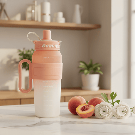 Shuiyinzi Beauty Motivational Water Bottle 1200ml – Peach & Cream | BPA - Free with Measurement Markings - Al Kabayel Discount CentreShuiyinzi Beauty Motivational Water Bottle 1200ml – Peach & Cream | BPA - Free with Measurement MarkingsWater BottlesSHUIYINZIAl Kabayel Discount Centre