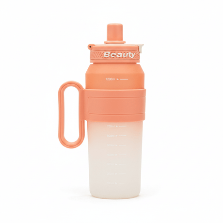 Shuiyinzi Beauty Motivational Water Bottle 1200ml – Peach & Cream | BPA - Free with Measurement Markings - Al Kabayel Discount CentreShuiyinzi Beauty Motivational Water Bottle 1200ml – Peach & Cream | BPA - Free with Measurement MarkingsWater BottlesSHUIYINZIAl Kabayel Discount Centre