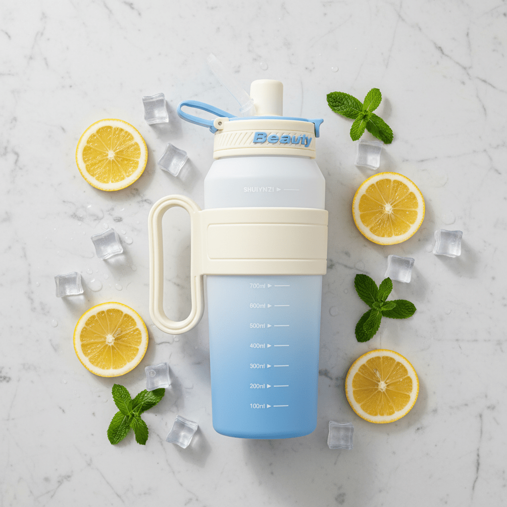 Shuiyinzi "Beauty" Sports Water Bottle – 1200ml | Blue & Cream | BPA - Free Flip - Top with Straw - Al Kabayel Discount CentreShuiyinzi "Beauty" Sports Water Bottle – 1200ml | Blue & Cream | BPA - Free Flip - Top with StrawWater BottlesSHUIYINZIAl Kabayel Discount Centre