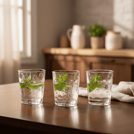 Sigma Everyday Clear Glass Tumblers – Practical Drinkware Set for Home Use, 3 Pieces, 150 ml - Al Kabayel Discount CentreSigma Everyday Clear Glass Tumblers – Practical Drinkware Set for Home Use, 3 Pieces, 150 mlTumblersSIGMAAl Kabayel Discount Centre