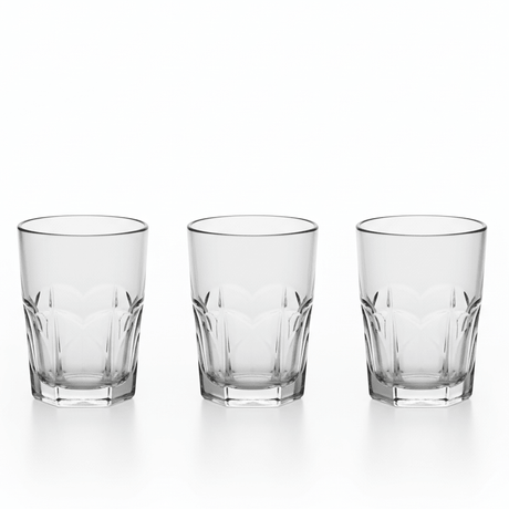 Sigma Modern Clear Glass Tumbler Set – Stylish Durable Drinking Glasses, 3 Pieces, 160 ml - Al Kabayel Discount CentreSigma Modern Clear Glass Tumbler Set – Stylish Durable Drinking Glasses, 3 Pieces, 160 mlTumblersSIGMAAl Kabayel Discount Centre