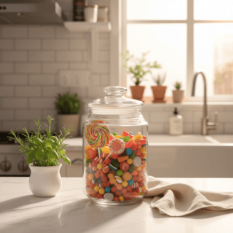 Signature Glass Jar with Lid — 1800ml | Premium Airtight Storage Canister - Al Kabayel Discount CentreSignature Glass Jar with Lid — 1800ml | Premium Airtight Storage CanisterJars & Food SaversSIGNATUREAl Kabayel Discount Centre