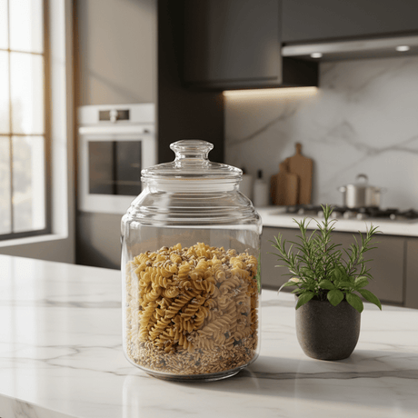 Signature Glass Storage Jar with Lid — 3500ml | Premium Kitchenware - Al Kabayel Discount CentreSignature Glass Storage Jar with Lid — 3500ml | Premium KitchenwareJars & Food SaversSIGNATUREAl Kabayel Discount Centre