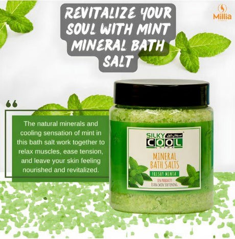 Silky Cool Mineral Bath Salt 750g - Freshy Minta - Al Kabayel Discount CentreSilky Cool Mineral Bath Salt 750g - Freshy MintaBath & BodySILKY COOLAl Kabayel Discount Centre