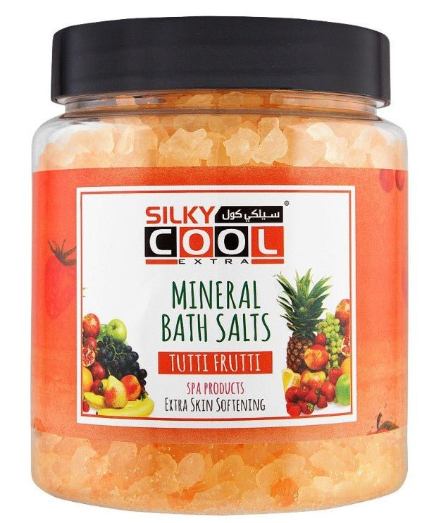 Silky Cool Mineral Bath Salt 750g - Tutti Frutti - Al Kabayel Discount CentreSilky Cool Mineral Bath Salt 750g - Tutti FruttiBath & BodySILKY COOLAl Kabayel Discount Centre