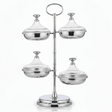 SILU Elegant 4 - Tier Silver Candy Display Stand – Multi - Level Dessert & Sweet Serving Stand 30 cm - Al Kabayel Discount CentreSILU Elegant 4 - Tier Silver Candy Display Stand – Multi - Level Dessert & Sweet Serving Stand 30 cmServing TraysSILUAl Kabayel Discount Centre