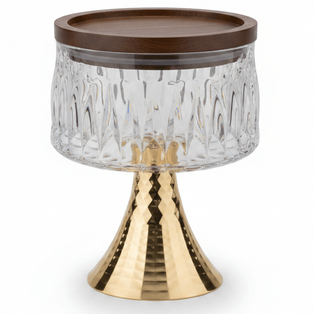 Silu Metal Footed Acrylic Elegant Candy Jar with Lid Decorative Serving and Storage Container 17 × 12 cm - Al Kabayel Discount CentreSilu Metal Footed Acrylic Elegant Candy Jar with Lid Decorative Serving and Storage Container 17 × 12 cmJars & Food SaversSILUAl Kabayel Discount Centre
