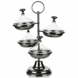 SILU Modern 4 - Tier Black Candy Serving Stand – Stylish Multi - Layer Dessert Display 30 cm - Al Kabayel Discount CentreSILU Modern 4 - Tier Black Candy Serving Stand – Stylish Multi - Layer Dessert Display 30 cmServing TraysSILUAl Kabayel Discount Centre