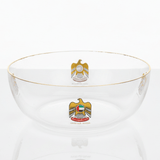 Silu Premium Glass Serving Bowl with UAE Falcon Emblem & Gold Rim – 20cm - Al Kabayel Discount CentreSilu Premium Glass Serving Bowl with UAE Falcon Emblem & Gold Rim – 20cmBowlsSILUAl Kabayel Discount Centre