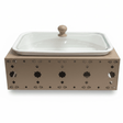 Silu Premium White Rectangular Ceramic Serving Tray Dish with Taupe Metal Stand and Heat - Resistant Glass Lid for Serving and Dining (32 × 20 cm) - Al Kabayel Discount CentreSilu Premium White Rectangular Ceramic Serving Tray Dish with Taupe Metal Stand and Heat - Resistant Glass Lid for Serving and Dining (32 × 20 cm)Serving TraysSILUAl Kabayel Discount Centre