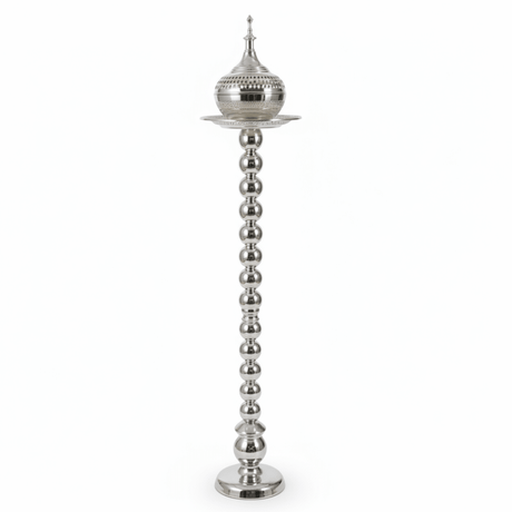 Silver Elegance Incense Burner — Tall Floor Stand, 80cm - Al Kabayel Discount CentreSilver Elegance Incense Burner — Tall Floor Stand, 80cmIncense BurnerAKDCAl Kabayel Discount Centre