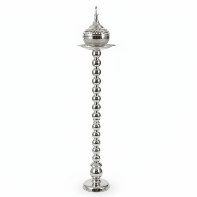 Silver Elegance Incense Burner — Tall Floor Stand, 80cm - Al Kabayel Discount CentreSilver Elegance Incense Burner — Tall Floor Stand, 80cmIncense BurnerAKDCAl Kabayel Discount Centre
