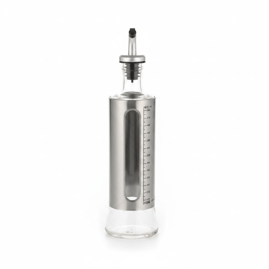 Silver Glass Cruet Bottle with Measurement Scale — 500ml - Al Kabayel Discount CentreSilver Glass Cruet Bottle with Measurement Scale — 500mlKitchen Utensils & GadgetsAKDCAl Kabayel Discount Centre