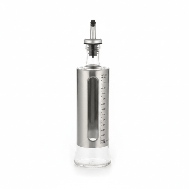 Silver Glass Cruet Bottle with Measurement Scale — 500ml - Al Kabayel Discount CentreSilver Glass Cruet Bottle with Measurement Scale — 500mlKitchen Utensils & GadgetsAKDCAl Kabayel Discount Centre
