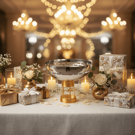 Silver & Gold Stainless Steel Footed Candy Bowl — 25×23 cm - Al Kabayel Discount CentreSilver & Gold Stainless Steel Footed Candy Bowl — 25×23 cmBowlsAKDCAl Kabayel Discount Centre