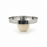 Silver Hammered Metal Candy Tray with Cream Chalk Base - 28 cm × 13 cm - Al Kabayel Discount CentreSilver Hammered Metal Candy Tray with Cream Chalk Base - 28 cm × 13 cmServing TraysAKDCAl Kabayel Discount Centre