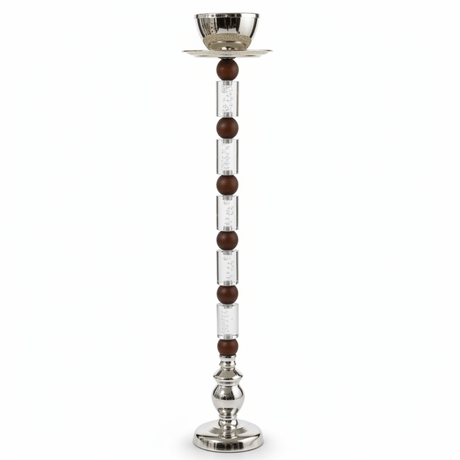Silver Metal & Acrylic Elegant Incense Burner — 80cm | Luxury Arabic Mabkhara - Al Kabayel Discount CentreSilver Metal & Acrylic Elegant Incense Burner — 80cm | Luxury Arabic MabkharaIncense BurnerAKDCAl Kabayel Discount Centre