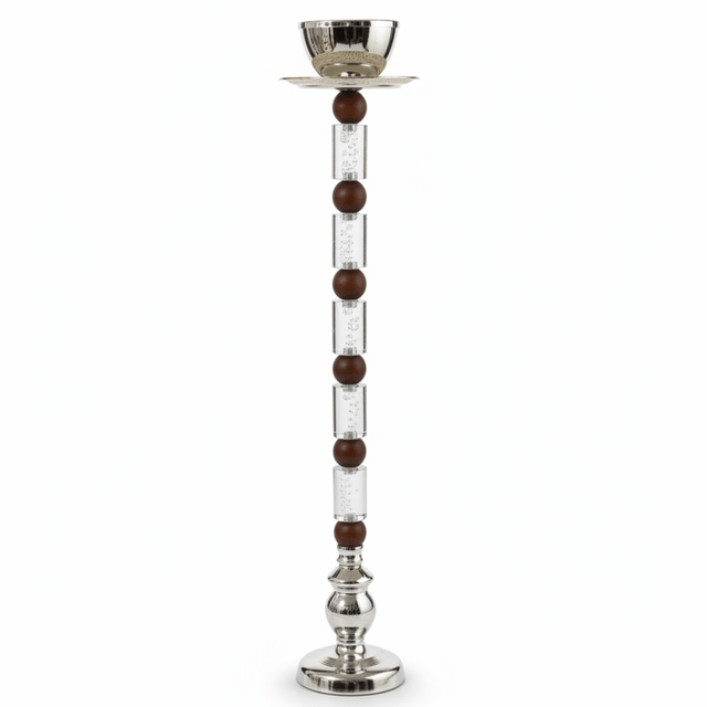 Silver Metal & Acrylic Elegant Incense Burner — 80cm | Luxury Arabic Mabkhara - Al Kabayel Discount CentreSilver Metal & Acrylic Elegant Incense Burner — 80cm | Luxury Arabic MabkharaIncense BurnerAKDCAl Kabayel Discount Centre