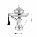 Silver Metal Candy Tray with Dallah Base - 30×23 cm - Al Kabayel Discount CentreSilver Metal Candy Tray with Dallah Base - 30×23 cmServing TraysAKDCAl Kabayel Discount Centre