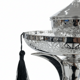 Silver Metal Candy Tray with Dallah Base - 30×23 cm - Al Kabayel Discount CentreSilver Metal Candy Tray with Dallah Base - 30×23 cmServing TraysAKDCAl Kabayel Discount Centre