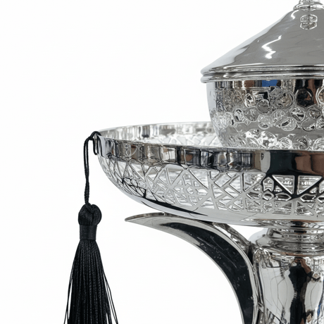 Silver Metal Candy Tray with Dallah Base - 30×23 cm - Al Kabayel Discount CentreSilver Metal Candy Tray with Dallah Base - 30×23 cmServing TraysAKDCAl Kabayel Discount Centre