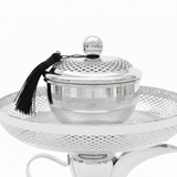 Silver Metal Dallah Candy Tray with Lattice Lid - 25 × 23 cm - Al Kabayel Discount CentreSilver Metal Dallah Candy Tray with Lattice Lid - 25 × 23 cmServing TraysAKDCAl Kabayel Discount Centre
