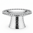 Silver Metal Footed Round Candy & Dates Tray with Beaded Rim | Hammered Pedestal Serving Dish | - Al Kabayel Discount CentreSilver Metal Footed Round Candy & Dates Tray with Beaded Rim | Hammered Pedestal Serving Dish |Serving TraysAKDCAl Kabayel Discount Centre