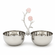 Silver Stainless Steel 2-Part Candy & Nuts Bowl with Rose Decoration – Elegant Serving Dish for Home, Weddings & Gifting | 10×10 cm - Al Kabayel Discount CentreSilver Stainless Steel 2-Part Candy & Nuts Bowl with Rose Decoration – Elegant Serving Dish for Home, Weddings & Gifting | 10×10 cmBowlsAKDCAl Kabayel Discount Centre