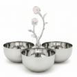 Silver Stainless Steel 3-Part Candy & Nuts Serving Bowl Set with Decorative Rose Stem Handle | 10×10 cm | - Al Kabayel Discount CentreSilver Stainless Steel 3-Part Candy & Nuts Serving Bowl Set with Decorative Rose Stem Handle | 10×10 cm |BowlsAKDCAl Kabayel Discount Centre