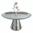 Silver Stainless Steel Footed Candy & Sweets Tray with Rose Quartz Ball Tree 14×24 cm - Al Kabayel Discount CentreSilver Stainless Steel Footed Candy & Sweets Tray with Rose Quartz Ball Tree 14×24 cmServing TraysAKDCAl Kabayel Discount Centre