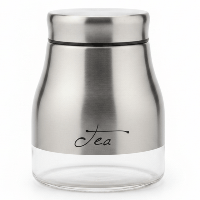 Silver Stainless Steel & Glass Storage Canister — 750ml - Al Kabayel Discount CentreSilver Stainless Steel & Glass Storage Canister — 750mlJars & Food SaversAKDCAl Kabayel Discount Centre