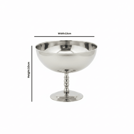 Silver Stainless Steel Ice Cream Bowl - 13×10 cm - Al Kabayel Discount CentreSilver Stainless Steel Ice Cream Bowl - 13×10 cmBowlsAKDCAl Kabayel Discount Centre