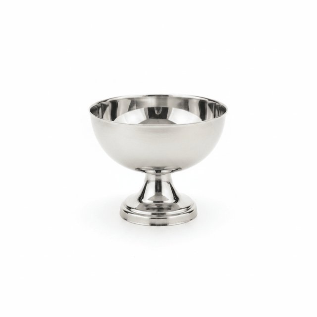 Silver Stainless Steel Ice Cream Bowl with Pedestal Base - 8×9 cm - Al Kabayel Discount CentreSilver Stainless Steel Ice Cream Bowl with Pedestal Base - 8×9 cmBowlsAKDCAl Kabayel Discount Centre