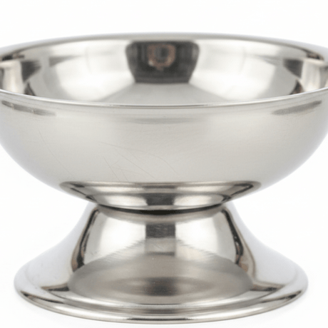 Silver Stainless Steel Ice Cream Cup with Pedestal Base – 10×5 cm - Al Kabayel Discount CentreSilver Stainless Steel Ice Cream Cup with Pedestal Base – 10×5 cmBowlsAKDCAl Kabayel Discount Centre