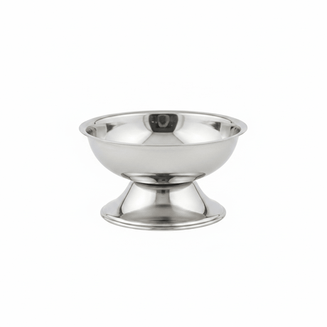 Silver Stainless Steel Ice Cream Cup with Pedestal Base – 10×5 cm - Al Kabayel Discount CentreSilver Stainless Steel Ice Cream Cup with Pedestal Base – 10×5 cmBowlsAKDCAl Kabayel Discount Centre