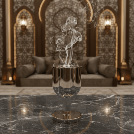 Silver Stainless Steel Incense Burner – Decorative Home Fragrance Holder (18×10 cm) - Al Kabayel Discount CentreSilver Stainless Steel Incense Burner – Decorative Home Fragrance Holder (18×10 cm)Incense BurnerAKDCAl Kabayel Discount Centre