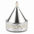 Silver Stainless Steel Moroccan Tajine with Palm Tree Design — 22.5cm - Al Kabayel Discount CentreSilver Stainless Steel Moroccan Tajine with Palm Tree Design — 22.5cmServing TraysAKDCAl Kabayel Discount Centre