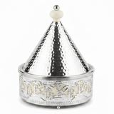 Silver Stainless Steel Moroccan Tajine with Palm Tree Design — 22.5cm - Al Kabayel Discount CentreSilver Stainless Steel Moroccan Tajine with Palm Tree Design — 22.5cmServing TraysAKDCAl Kabayel Discount Centre